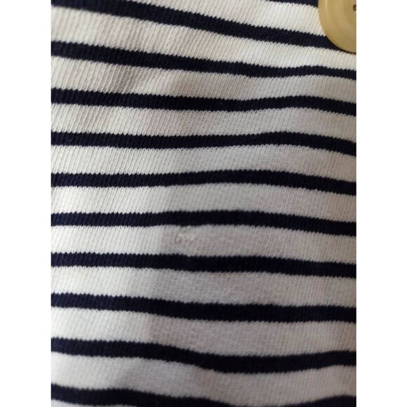 FRANK & EILEEN Mini Belfast Crop Peacoat Navy French Stripe sz Small - Picture 4 of 6